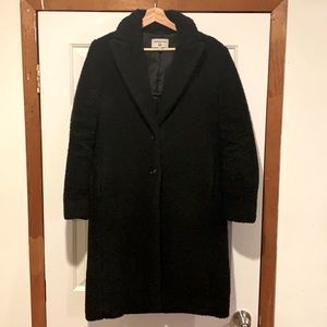 Uniqlo black teddy coat size M